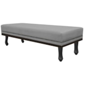 Calçadeira Casal Orlando P02 140 cm para cama Box Corano Cinza - Amarena Móveis