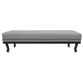 Calçadeira Casal Orlando P02 140 cm para cama Box Corano Cinza - Amarena Móveis
