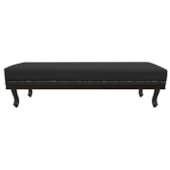 Calçadeira Casal Orlando P02 140 cm para cama Box Corano Preto - Amarena Móveis