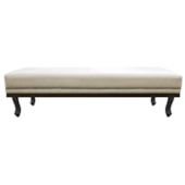 Calçadeira Casal Orlando P02 140 cm para cama Box Linho Bege - Amarena Móveis