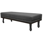 Calçadeira Casal Orlando P02 140 cm para cama Box Linho Cinza Escuro - Amarena Móveis