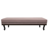 Calçadeira Casal Orlando P02 140 cm para cama Box Linho Rosê - Amarena Móveis