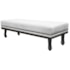 Calçadeira Casal Orlando P02 140 cm para cama Box Suede Branco - Amarena Móveis