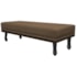 Calçadeira Casal Orlando P02 140 cm para cama Box Suede Marrom - Amarena Móveis