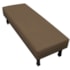 Calçadeira Casal Orlando P02 140 cm para cama Box Suede Marrom - Amarena Móveis