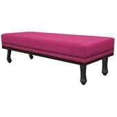 Calçadeira Casal Orlando P02 140 cm para cama Box Suede Pink - Amarena Móveis