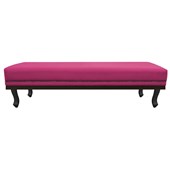 Calçadeira Casal Orlando P02 140 cm para cama Box Suede Pink - Amarena Móveis