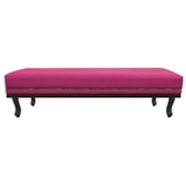 Calçadeira Casal Orlando P02 140 cm para cama Box Suede Pink - Amarena Móveis