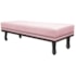 Calçadeira Casal Orlando P02 140 cm para cama Box Suede Rosa Bebê - Amarena Móveis