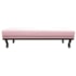 Calçadeira Casal Orlando P02 140 cm para cama Box Suede Rosa Bebê - Amarena Móveis