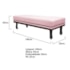 Calçadeira Casal Orlando P02 140 cm para cama Box Suede Rosa Bebê - Amarena Móveis