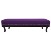 Calçadeira Casal Orlando P02 140 cm para cama Box Suede Roxo - Amarena Móveis