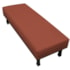 Calçadeira Casal Orlando P02 140 cm para cama Box Suede Terracota - Amarena Móveis