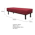 Calçadeira Casal Orlando P02 140 cm para cama Box Suede Vermelho - Amarena Móveis