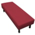 Calçadeira Casal Orlando P02 140 cm para cama Box Suede Vermelho - Amarena Móveis