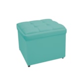 Calçadeira Copenhague 100 cm Solteiro Suede Azul Tiffany AM Decor