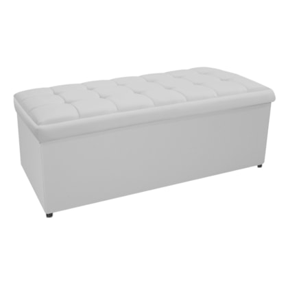 Calçadeira Copenhague 140 cm Casal Suede Branco AM Decor