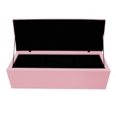 Calçadeira Copenhague 140 cm Casal Suede Rosa Bebê AM Decor