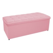 Calçadeira Copenhague 140 cm Casal Suede Rosa Bebê AM Decor