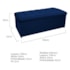 Calçadeira Copenhague 160 cm Queen Size Suede Azul Marinho AM Decor