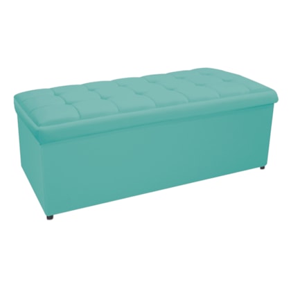 Calçadeira Copenhague 160 cm Queen Size Suede Azul Tiffany AM Decor