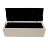 Calçadeira Copenhague 160 cm Queen Size Suede Bege AM Decor