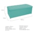 Calçadeira Copenhague 195 cm King Size Suede Azul Tiffany AM Decor