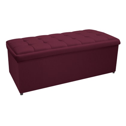 Calçadeira Copenhague 195 cm King Size Suede Bordô AM Decor