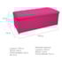 Calçadeira Copenhague 195 cm King Size Suede Pink AM Decor