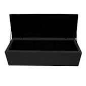 Calçadeira Copenhague 195 cm King Size Suede Preto AM Decor