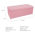Calçadeira Copenhague 195 cm King Size Suede Rosa Bebê AM Decor