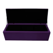 Calçadeira Copenhague 195 cm King Size Suede Roxo AM Decor