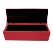 Calçadeira Copenhague 195 cm King Size Suede Vermelho AM Decor