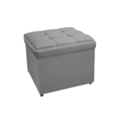 Calçadeira Copenhague 90 cm Solteiro Suede Cinza AM Decor