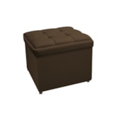 Calçadeira Copenhague 90 cm Solteiro Suede Marrom AM Decor