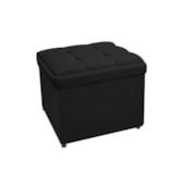 Calçadeira Copenhague 90 cm Solteiro Suede Preto AM Decor