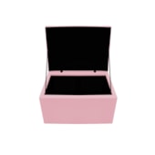 Calçadeira Copenhague 90 cm Solteiro Suede Rosa Bebê AM Decor