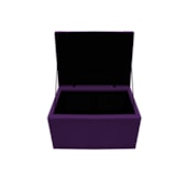 Calçadeira Copenhague 90 cm Solteiro Suede Roxo AM Decor