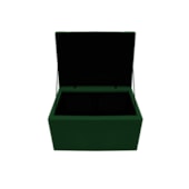 Calçadeira Copenhague 90 cm Solteiro Suede Verde AM Decor
