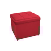 Calçadeira Copenhague 90 cm Solteiro Suede Vermelho AM Decor