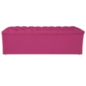 Calçadeira Estofada Liverpool 140 cm Casal Suede Pink - Amarena Móveis