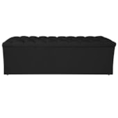 Calçadeira Estofada Liverpool 140 cm Casal Suede Preto - Amarena Móveis