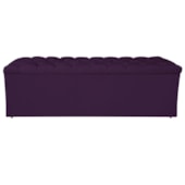 Calçadeira Estofada Liverpool 140 cm Casal Suede Roxo - Amarena Móveis
