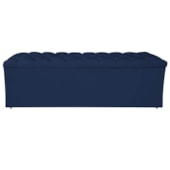 Calçadeira Estofada Liverpool 160 cm Queen Size Suede Azul Marinho - Amarena Móveis