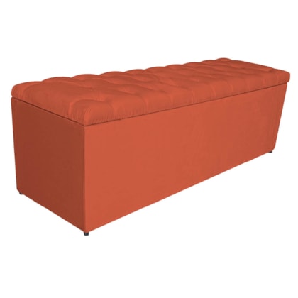 Calçadeira Estofada Liverpool 160 cm Queen Size Suede Terracota - Amarena Móveis