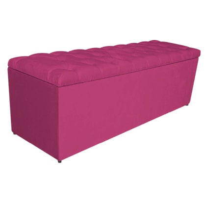 Calçadeira Estofada Liverpool 195 cm King Size Suede Pink - Amarena Móveis