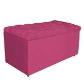 Calçadeira Estofada Liverpool 90 cm Solteiro Corano Pink - Amarena Móveis