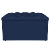 Calçadeira Estofada Liverpool 90 cm Solteiro Suede Azul Marinho - Amarena Móveis