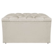 Calçadeira Estofada Liverpool 90 cm Solteiro Suede Bege - Amarena Móveis