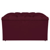 Calçadeira Estofada Liverpool 90 cm Solteiro Suede Bordô - Amarena Móveis